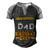 Dad Birthday Crew Construction Birthday Party Supplies Men's Henley Shirt Raglan Sleeve 3D Print T-shirt Black Grey
