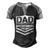 Dad Dedicated And Devoted Happy Fathers Day For Mens Men's Henley Raglan T-Shirt Black Grey