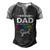 Dad Of A Kindergarten Girl Men's Henley Raglan T-Shirt Black Grey