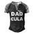 Dadcula Halloween Letter Print Dad Tops Men's Henley Raglan T-Shirt Black Grey