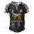El Papa Mas Chingon Funny Mexican Dad Husband Regalo Flag V2 Men's Henley Shirt Raglan Sleeve 3D Print T-shirt Black Grey