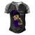 Epilepsy Warrior Strong Women Purple Ribbon Epilepsy Epilepsy Awareness V2 Men's Henley Shirt Raglan Sleeve 3D Print T-shirt Black Grey