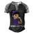 Epilepsy Warrior Strong Women With Purple Ribbon For Epilepsy Awareness Purple Ribbon Men's Henley Shirt Raglan Sleeve 3D Print T-shirt Black Grey