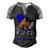 Fasd Awareness Blue And Grey Women Fetal Alcohol Spectrum Disorder Fetal Alcohol Spectrum Disorder Awareness Men's Henley Shirt Raglan Sleeve 3D Print T-shirt Black Grey