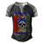 Fasd Warrior Skull Women Vintage Blue And Grey Ribbon Fetal Alcohol Spectrum Disorder Fetal Alcohol Spectrum Disorder Awareness Men's Henley Shirt Raglan Sleeve 3D Print T-shirt Black Grey