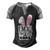 Funny Cute Pink Bunny Im All Ears Rabbit Happy Easter Day Gift For Girls Women Mom Mommy Family Birthday Holiday Christmas Men's Henley Shirt Raglan Sleeve 3D Print T-shirt Black Grey