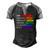 Gay Pride Awareness Flag Meaning For Gay & Lesbian Men's Henley Raglan T-Shirt Black Grey