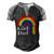 Girl Dad Outfit For Fathers Day Lgbt Gay Pride Rainbow Flag Men's Henley Raglan T-Shirt Black Grey