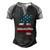 Kids Kids 4Th Birthday American Flag 4Th Of July Men's Henley Raglan T-Shirt Black Grey