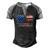 Merica Sunglasses 4Th Of July Patriotic American Flag Men's Henley Raglan T-Shirt Black Grey