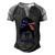 New York Girl New York Flag State Girlfriend Messy Bun Men's Henley Shirt Raglan Sleeve 3D Print T-shirt Black Grey