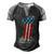 Number One Dad American Flag 4Th Of July Fathers Day Gift Men's Henley Shirt Raglan Sleeve 3D Print T-shirt Black Grey