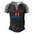 Pansexual Pride Flag Gemini Zodiac Sign Men's Henley Raglan T-Shirt Black Grey