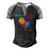 Red Wine Blue 4Th Of July Wine Red White Blue Wine Glasses V5 Men's Henley Shirt Raglan Sleeve 3D Print T-shirt Black Grey