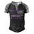 Rett Syndrome Warrior Usa Flag United States Flag Purple Ribbon Rett Syndrome Rett Syndrome Awareness Men's Henley Shirt Raglan Sleeve 3D Print T-shirt Black Grey