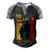 The Walking Dad Men's Henley Shirt Raglan Sleeve 3D Print T-shirt Black Grey