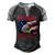 Ultra Maga Patriot American Eagle Us Flag Men's Henley Shirt Raglan Sleeve 3D Print T-shirt Black Grey