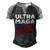 Ultra Maga Proud American Distressed Flag Patriotic Gift Men's Henley Shirt Raglan Sleeve 3D Print T-shirt Black Grey