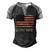 Ultra Maga United State Flag Men's Henley Shirt Raglan Sleeve 3D Print T-shirt Black Grey