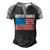 Ultra Maga Us Flag Men's Henley Shirt Raglan Sleeve 3D Print T-shirt Black Grey