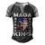 Ultra Mega King Trump Vintage American Us Flag Anti Biden Men's Henley Shirt Raglan Sleeve 3D Print T-shirt Black Grey