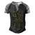 Usa Camo Flag Proud Electric Cable Lineman Dad Silhouette Men's Henley Shirt Raglan Sleeve 3D Print T-shirt Black Grey
