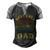 Vingtage Best Dad Ever Fathers Day T Shirts Men's Henley Shirt Raglan Sleeve 3D Print T-shirt Black Grey