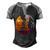 Vintage Retro Rock Climber 179 Shirt Men's Henley Shirt Raglan Sleeve 3D Print T-shirt Black Grey