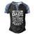 Awesome Dads Have Tattoos And Beards Fathers Day Men's Henley Raglan T-Shirt Black Blue