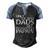 Only The Best Dads Get Promoted To Papaw Men's Henley Raglan T-Shirt Black Blue