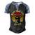 Best Goat Dad Ever Face Retro Vintage Sunset Men's Henley Shirt Raglan Sleeve 3D Print T-shirt Black Blue