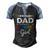 Dad Of A Kindergarten Girl Men's Henley Raglan T-Shirt Black Blue