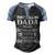 Dada Grandpa Gift They Call Me Dada Because Partner In Crime Makes Me Sound Like A Bad Influence Men's Henley Shirt Raglan Sleeve 3D Print T-shirt Black Blue