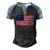 Established 1776 Usa July 4Th Us Flag America Men's Henley Raglan T-Shirt Black Blue