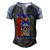 Fasd Warrior Skull Women Vintage Blue And Grey Ribbon Fetal Alcohol Spectrum Disorder Fetal Alcohol Spectrum Disorder Awareness Men's Henley Shirt Raglan Sleeve 3D Print T-shirt Black Blue