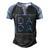 Fathers Day For New Dad Men's Henley Shirt Raglan Sleeve 3D Print T-shirt Black Blue