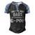 G Pop Grandpa Gift Only The Best Dads Get Promoted To G Pop V2 Men's Henley Shirt Raglan Sleeve 3D Print T-shirt Black Blue