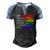 Gay Pride Awareness Flag Meaning For Gay & Lesbian Men's Henley Raglan T-Shirt Black Blue