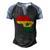 Ghana Ghanaian Africa Map Flag Pride Football Soccer Jersey Men's Henley Raglan T-Shirt Black Blue