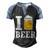 Mens I Love Beer Drinking Oktoberfest Lager Ale Party Men's Henley Raglan T-Shirt Black Blue