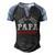Papa Birthday Crew Race Car Racing Car Driver Dad Daddy Men's Henley Shirt Raglan Sleeve 3D Print T-shirt Black Blue