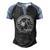 Promoted To Daddy 2022 For New Father Men's Henley Raglan T-Shirt Black Blue