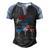 Red Wine Blue 4Th Of July Wine Red White Blue Wine Glasses V4 Men's Henley Shirt Raglan Sleeve 3D Print T-shirt Black Blue