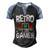 Retro Gaming Video Gamer Gaming Men's Henley Shirt Raglan Sleeve 3D Print T-shirt Black Blue