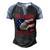 Ultra Maga Patriot American Eagle Us Flag Men's Henley Shirt Raglan Sleeve 3D Print T-shirt Black Blue