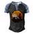 Vintage Retro Rock Climber 161 Shirt Men's Henley Shirt Raglan Sleeve 3D Print T-shirt Black Blue