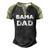 Bama Dad Alabama State Fathers Day Men's Henley Raglan T-Shirt Black Forest