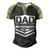 Dad Dedicated And Devoted Happy Fathers Day Men's Henley Raglan T-Shirt Black Forest