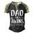 Dad Of Twins Proud Father Of Twins Classic Overachiver Men's Henley Shirt Raglan Sleeve 3D Print T-shirt Black Forest