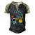 Dad Outer Space Astronaut For Fathers Day Men's Henley Raglan T-Shirt Black Forest